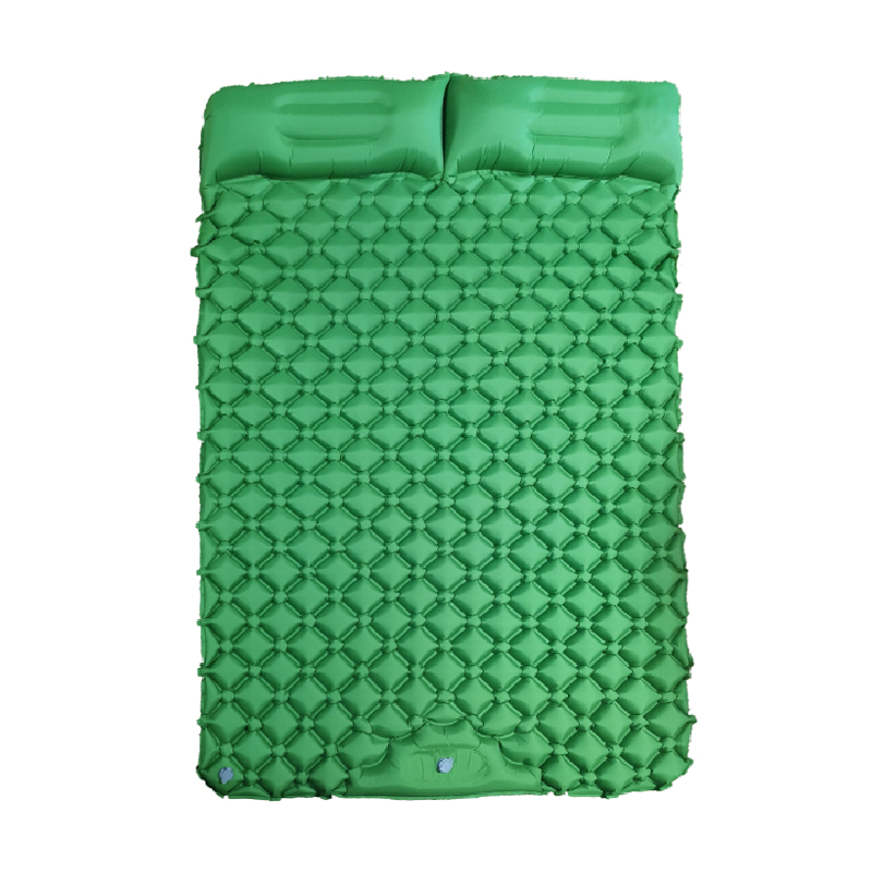 Diamond shaped double foot pump inflatable cushion